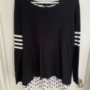 Yest black sweater with polka dot